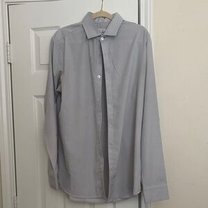 Mizzen+Main Gray Patterned Dress Shirt